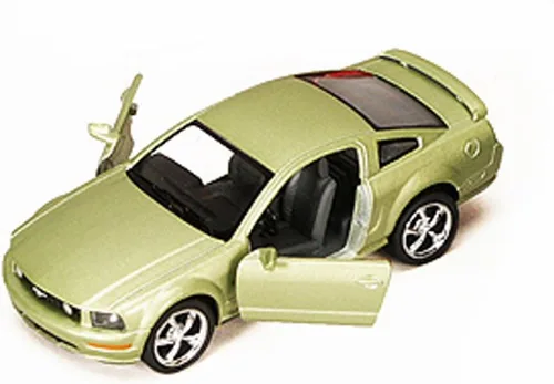 Vista 9 de KiNSMART - Ford Mustang GT 2006 escala 1:38 de 5 pulgadas, modelo de coche de juguete de metal fundido a presión (4 juegos de carrera)