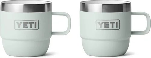 Vista 23 de YETI Rambler - Taza apilable de 6 oz, de acero inoxidable, aislada al vacío para espresso/café, paquete de 2 Verde mar