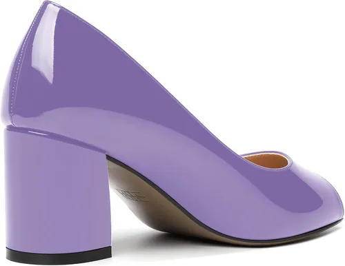 Vista 5 de Zapatos de tacón medio para mujer, sin cordones, con puntera abierta, de 2.5 pulgadas