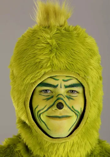Vista 7 de Disfraz de Dr. Seuss Grinch de cara abierta para adultos