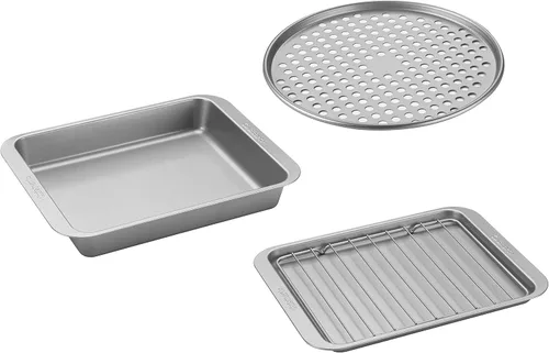 Vista 5 de Cuisinart Freidora de aire + horno tostador de convección, horno 8-1 con opciones para hornear, parrilla, asar y calentar, acero inoxidable, TOA-70