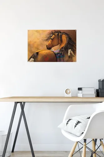 Vista 6 de Trends International Laurie Prindle Kiowa - Póster de pared dorado con pasadores