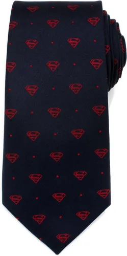 Vista 2 de Corbata Superman Shield Azul Marino y Rojo, marino