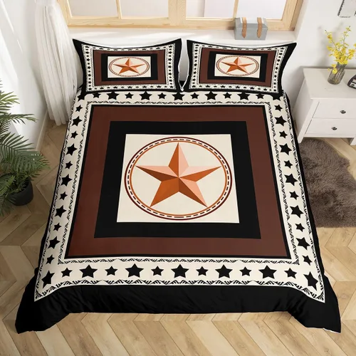 Vista 13 de Erosebridal Juego de ropa de cama de vaquero, funda de edredón de rodeo occidental, funda de edredón para cama de caballo para niños, adolescentes