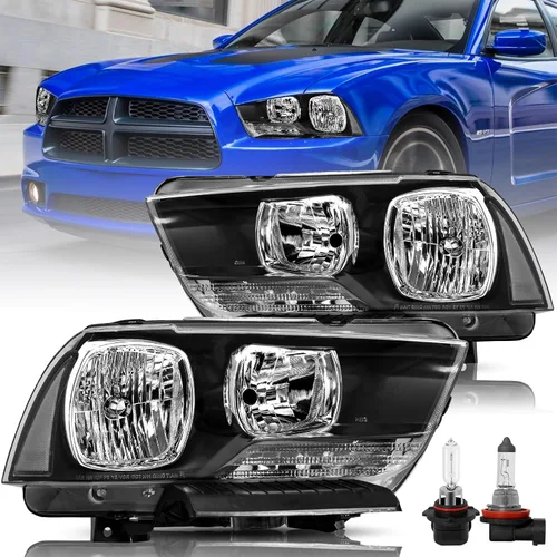 Vista 13 de Conjunto de faros halógenos Bingbingmotor para Dodge Charger 2015-2023