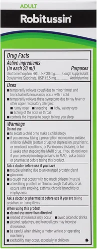 Vista 11 de Robitussin Tos nocturna de máxima fuerza DM 4 Fl Oz