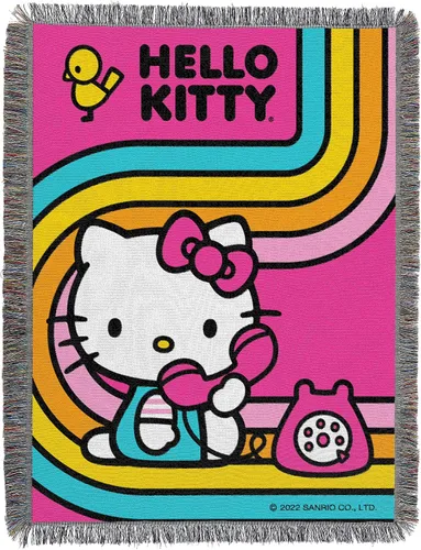 Vista 7 de Northwest Manta tejida para tapiz, 48 x 60 pulgadas, Kuromi So Sassy Kuromi Tan Sassy