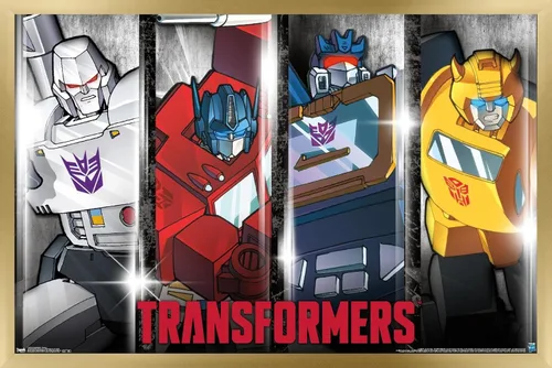 Vista 14 de Trends International Hasbro Transformers - Póster de pared clásico, 14.725 x 22.375 pulgadas, versión enmarcada de madera de granero