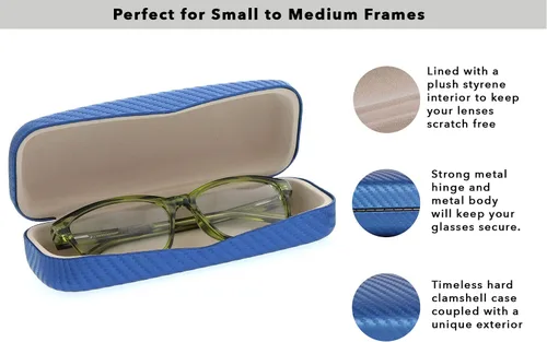 Vista 3 de Carcasa rígida para lentes de sol para mujeres y hombres, para marcos pequeños a medianos