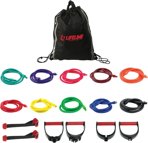 Vista 7 de Lifeline Kit de entrenamiento de resistencia variable para fitness, bandas de resistencia ajustables para entrenamiento, bandas de ejercicio