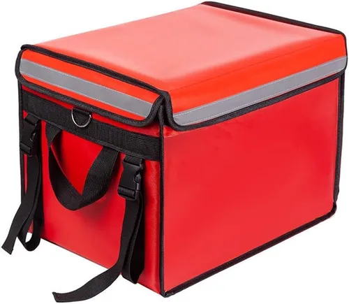 Vista 9 de TooCust Bolsas aisladas para entrega de alimentos, 16.5 x 11.4 x 11.8 pulgadas, bolsa de entrega de alimentos aislada comercial con división, bolsa