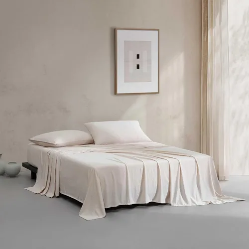 Vista 14 de Calvin Klein - Juego de sábanas de tamaño individual, ropa de cama de mezcla de algodón naturalmente suave - Sábanas con funda de almohada a juego