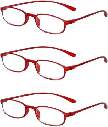 Vista 10 de Calabria 718 Flexie Oval - Gafas de lectura para hombres/mujeres, lectores flexibles, ligeros y duraderos, marco TR-90 de poder único plegable Ébano