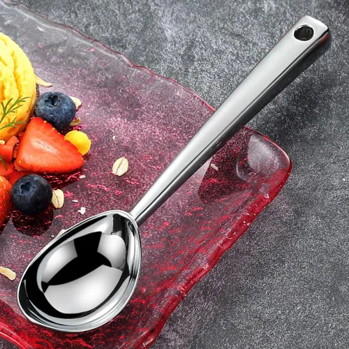 Vista 7 de Leden Cuchara de helado de metal resistente, cuchara de aluminio antiadherente para helado duro, apta para lavavajillas, multiusos