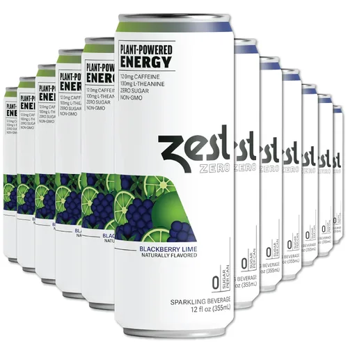 Vista 9 de Zest Paquete variado de bebidas energéticas limpias – 3 sabores – 120-150 mg de cafeína + 100 mg de L-teanina para concentración, energía