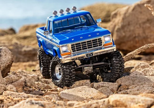Vista 7 de Traxxas 1/18 TRX-4M F-150 Camión Crawler High Trail Azul