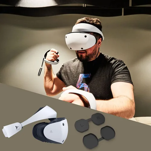 Vista 7 de TATAVR Lens Protector Cover Dust Proof for PS VR2 Lens, Silicone Anti-Dust Lens Protective Shell Cover Accessories Compatible with Playstation VR2