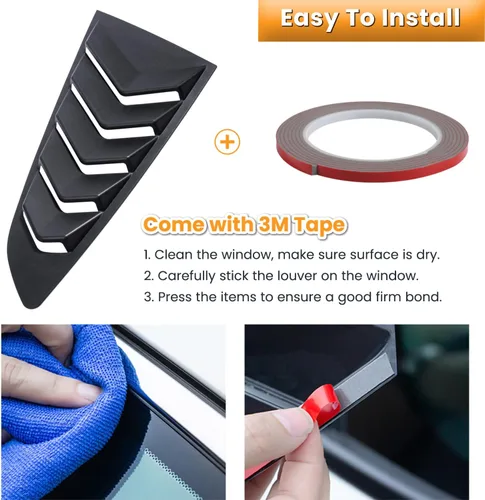 Vista 5 de Escobilas para ventana lateral para Ford Mustang 2015 2016 2017 2018 2019 2020 2021 2022 2023, cubierta para parabrisas con protección solar