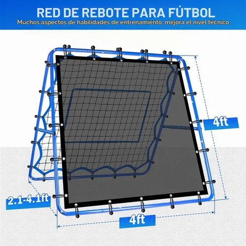 Vista 7 de Red de rebote de voleibol y béisbol, red de rebote de sóftbol, red de rebote de lacrosse de ajustes rápidos, equipo de práctica de rebote rápido