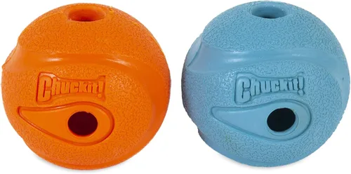 Vista 6 de Chuckit! Pelotas para perros silbantes, brillantes y rebotantes (2.5 pulgadas) para perros medianos