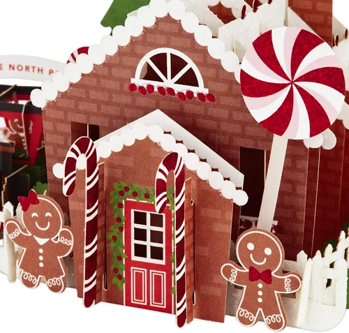 Vista 5 de Hallmark Tarjeta de Navidad desplegable Signature Paper Wonder (pan de jengibre)