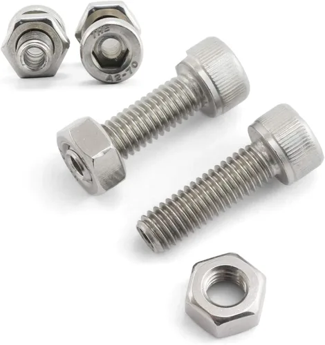 Vista 2 de Tornillo de rosca hexagonal hueco cilíndrico 304 Tornillos de rosca de lámpara de acero inoxidable Tornillos a través del perno de agujero
