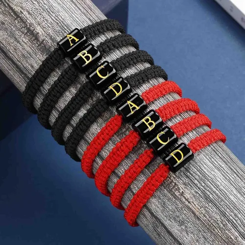 Vista 6 de PANSHI Couples Initial Bracelets for Women Men Boyfriend Girlfriend Best Friends Bff Valentines Day Wedding Anniversary Birthday Gifts
