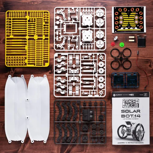 Vista 5 de Elenco - Robot solar educativo 14 en 1, kit de robot para construir por tu cuenta, alimentado por el sol
