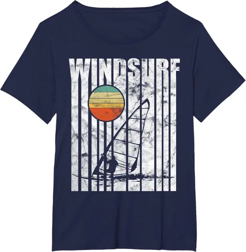 Vista 11 de Camiseta vintage de windsurf con regalo vintage de windsurf, Negro, S