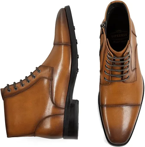 Vista 5 de GIFENNSE Botas de vestir para hombre, botas Chelsea formales para hombre