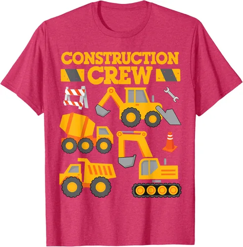 Vista 33 de Construction Crew Worker Excavator - Camiseta para niños y niñas Negro