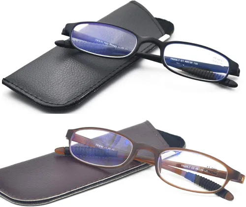 Vista 7 de Gafas de Lectura para Computadora con Bloqueo de Luz Azul (Flexibles y Ligeras) Lentes Portátiles de Plástico
