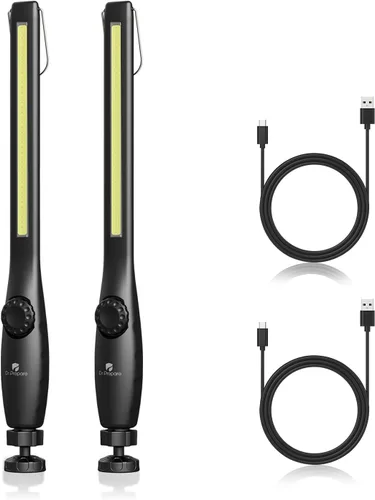 Vista 10 de Dr. Prepare - Luz LED de trabajo, 700 lúmenes, luz de trabajo recargable plegable, 3200 mAh, inalámbrica, portátil, magnética, luz de inspección LED
