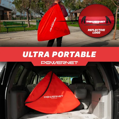 Vista 5 de PowerNet Popup - Red portátil para porterías de fútbol, 2 porterías con bolsa de transporte, marco ligero duradero, configuración rápida, fácil