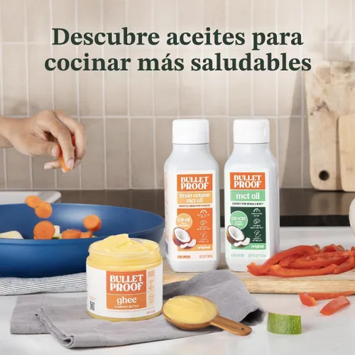 Vista 8 de Bulletproof Aceite MCT C8 y C10, aceite de coco 100% puro, sin sabor, 32