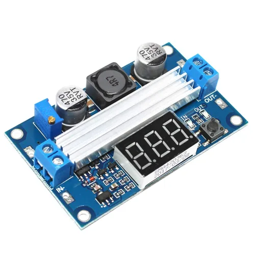 Vista 4 de Módulo convertidor de voltaje DC-DC, salida ajustable de alta potencia de 100 W, tablero regulador de potencia de 3.5-35 V LTC1871 con medidor