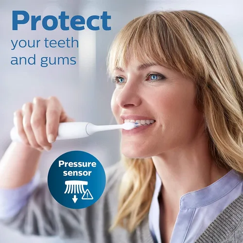 Vista 3 de Philips Sonicare ProtectiveClean 6100 - Cepillo de dientes eléctrico recargable, con sensor de presión, 3 modos de limpieza, SmarTimer y QuadPacer