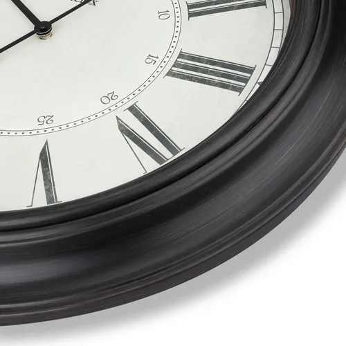 Vista 3 de Westclox Reloj de pared tradicional de 20 pulgadas, funciona con pilas, para sala de estar, dormitorio, oficina, regalo ideal para inauguración