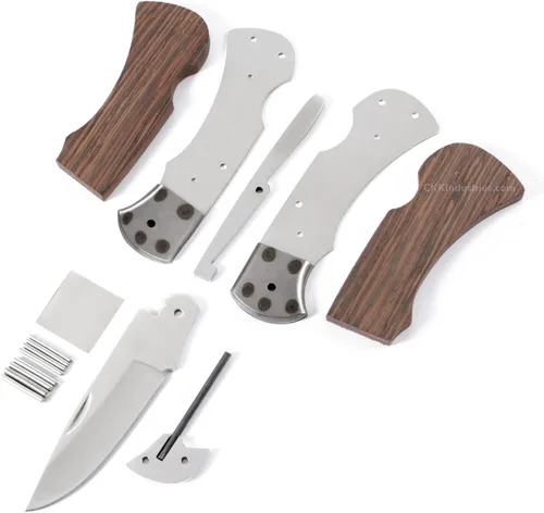 Vista 11 de EZSMITH Kit de fabricación de cuchillos – Ranger Lockback – Serie de cuchillos plegables de bricolaje – (kit de piezas)