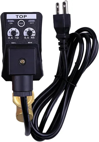 Vista 11 de 1/2 "AC 110V Tanque de agua automático cronometrado válvula de drenaje de acción directa de 2 vías Enchufe de EE. UU