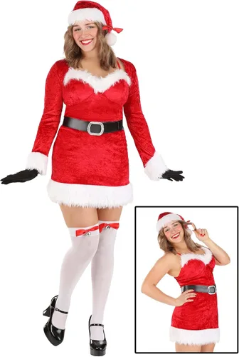 Vista 2 de Dreamgirl disfraz de Papá Noel para mujer