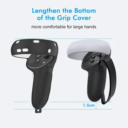 Vista 39 de Relohas Accessories for Oculus Quest 2, VR Accessory Set for Meta Quest 2, Include Controller Grip Leather Cover, VR Shell Cover, Face Cover, The