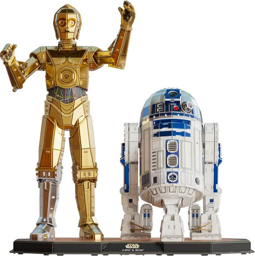Vista 7 de 4D Build Star Wars C-3PO & R2-D2 Droid Kit de modelo de rompecabezas 3D