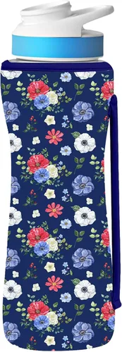 Vista 19 de Funda estampada de 22 onzas compatible con botellas de agua Cirkul para botellas de plástico y acero inoxidable, neopreno de 22 onzas, material que