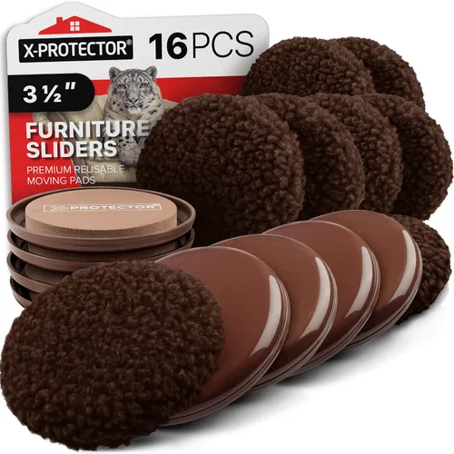 Vista 8 de Deslizadores para Muebles X-PROTECTOR - 4+4 Set 5", Multisuperficie, Marrón