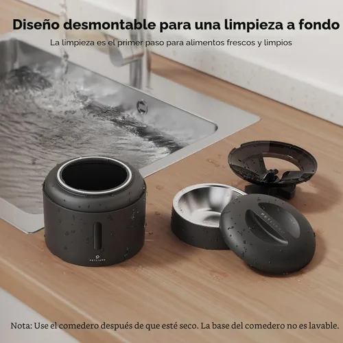 Vista 8 de PETLIBRO Comedero automático para gatos, comedero WiFi 5G para mascotas con preservación de frescura, comederos temporizados para gatos secos, hasta