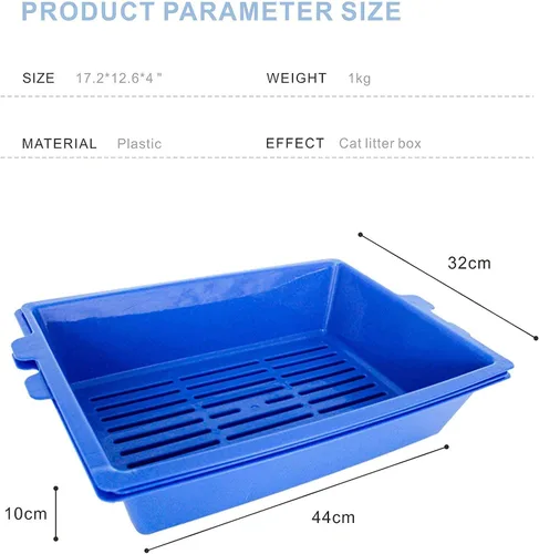 Vista 5 de Caja de arena para gatos con 3 bandejas de tamizar, autolimpiante, reutilizable, sin cucharada, fácil de limpiar para gatos