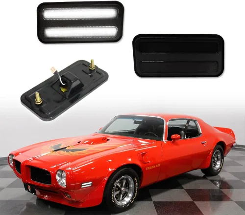 Vista 7 de Juego de carcasas de luces de halogéno para marcador lateral del parachoques delantero y trasero con lente ahumada para Pontiac Firebird Trans AM