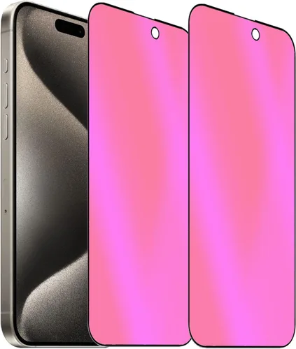 Vista 17 de Paquete de 2 Vidrio Templado Privacidad Anti-Luz Azul Compatible con iPhone X/iPhone XS/iPhone 11 Pro Espejo Protector de Pantalla Anti-Espía