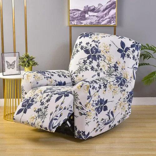Vista 11 de Fundas para silla reclinable para silla reclinable, 4 piezas, funda para sofá reclinable con bolsillos, funda elástica antideslizante y reclinable